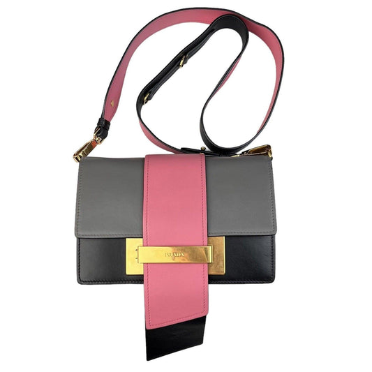 Prada Cahier Leather Handbag