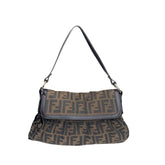 Fendi Brown Zucca Canvas and Leather Chef Shoulder Bag