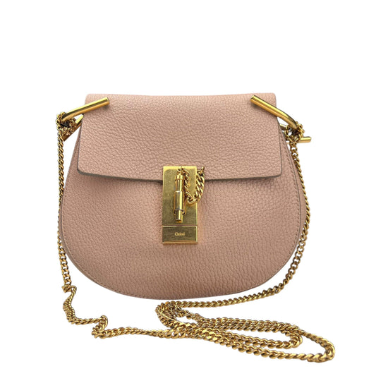 Chloé Drew Bag Cement Pink Calfskin Leather Small