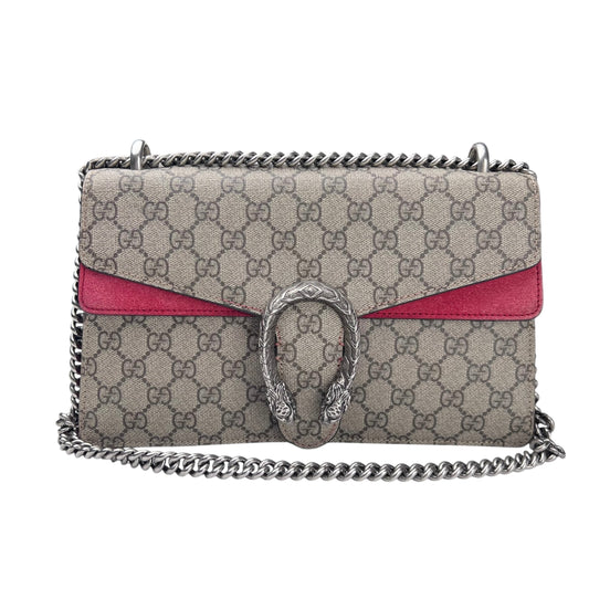 Gucci Dionysus Shoulder Bag GG Supreme Small Beige/Red