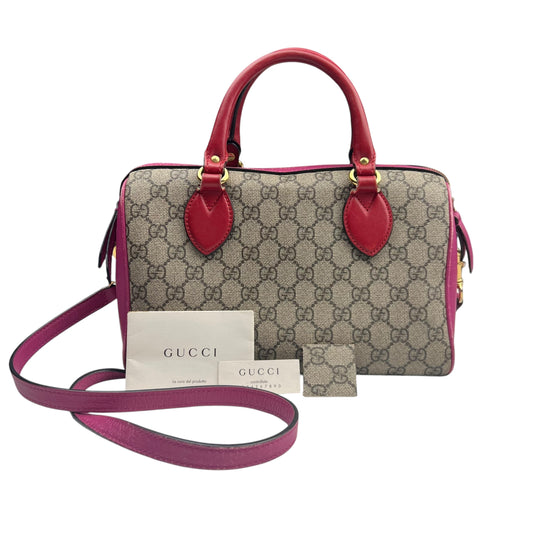Gucci Multicolor GG Supreme Canvas Boston Handbag Small