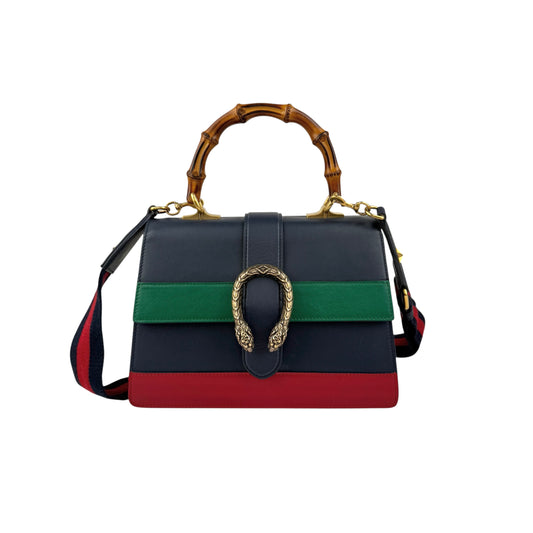 gucci dionysus bamboo leather handbag front