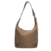 Gucci Brown/Tan GG Canvas and Leather Hobo