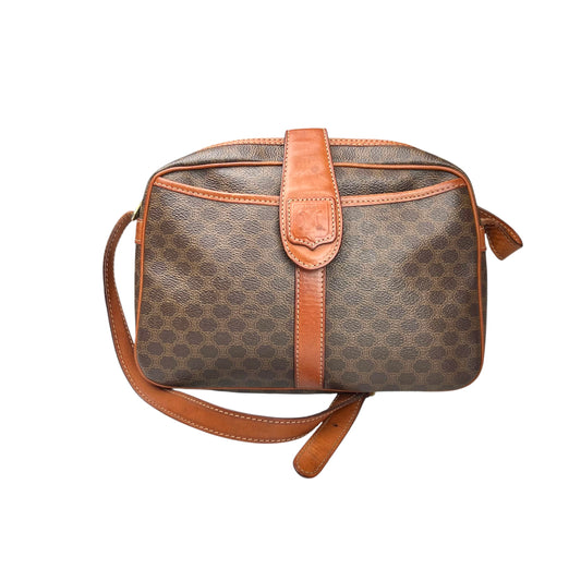 Celine Triomphe Macadam Monogram Logo GHW Vintage Flap Shoulder Sling Bag