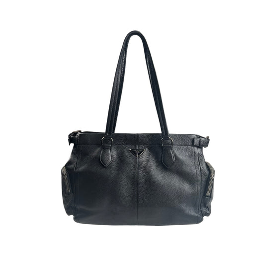 Prada Leather Tote Bag Black