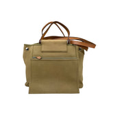 hermes-khaki-cabag-elan-canvas-satchel-front