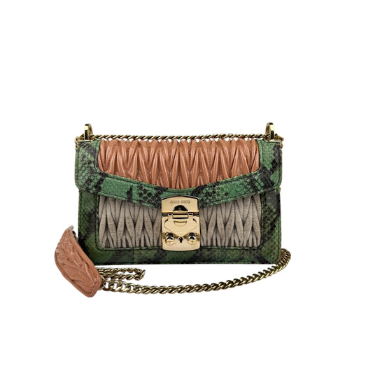 Miu Miu Confidential colour block lambskin bag