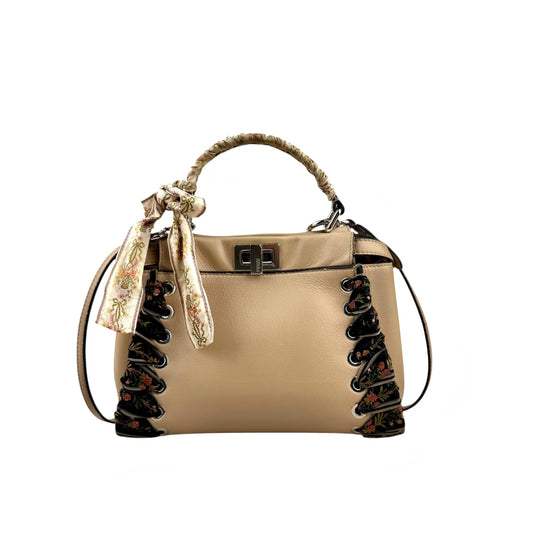 Fendi Peekaboo Mini Handbag Beige