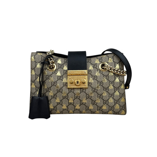 Gucci Padlock Small GG Shoulder Bag Beige