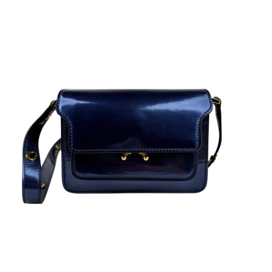 Marni Trunk Bag Blue Metallic