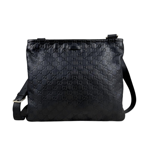 Gucci Guccissima Shoulder Bag Black