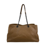 Bottega Veneta Medium Nappa Intrecciato Double Chain Tote