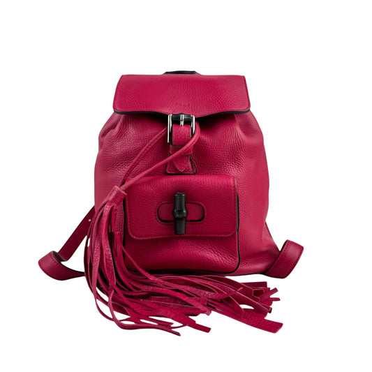 Gucci bamboo handle drawstring backpack