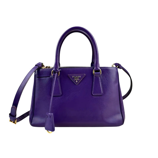 Prada Small Saffiano Galleria Double Zip Tote