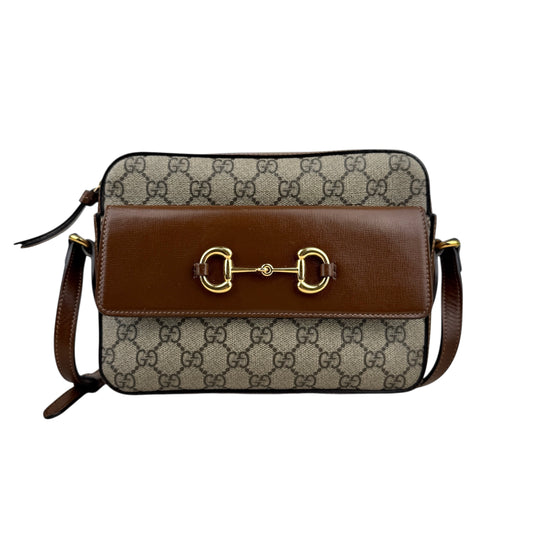 Gucci 1955 Horsebit Gg Supreme Shoulder Bag