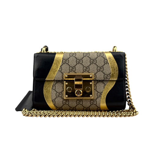 GUCCI Padlock GG Supreme Chain Shoulder Bag PVC
