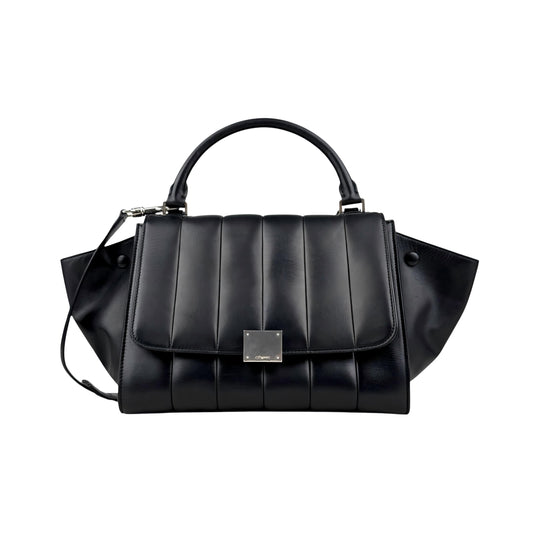 Celine Trapeze Black Leather Shoulder Bag