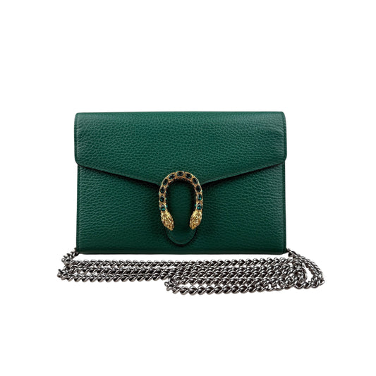 Gucci Dionysus Leather Wallet Chain crossbody bag
