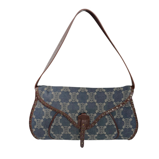Celine Blazon Denim One Shoulder Shoulder Bag