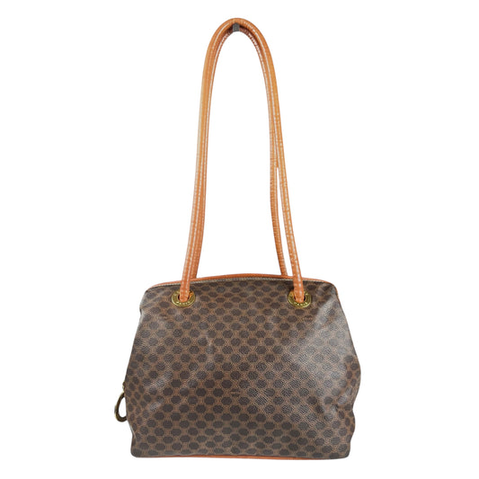 celine-macadam-canvas-shoulder-bag-brown-pvc