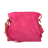 Loewe Pink/Coral Leather Flamenco Shoulder Bag