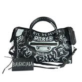 balenciaga-agneau-arena-graffiti-black-white-classic-hardware-city-bag-front