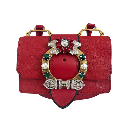 Miu Miu Lady shoulder bag in red leather