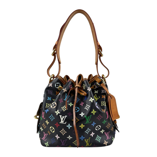 Louis Vuitton Monogram Multicolor Petit Noe Bag Black