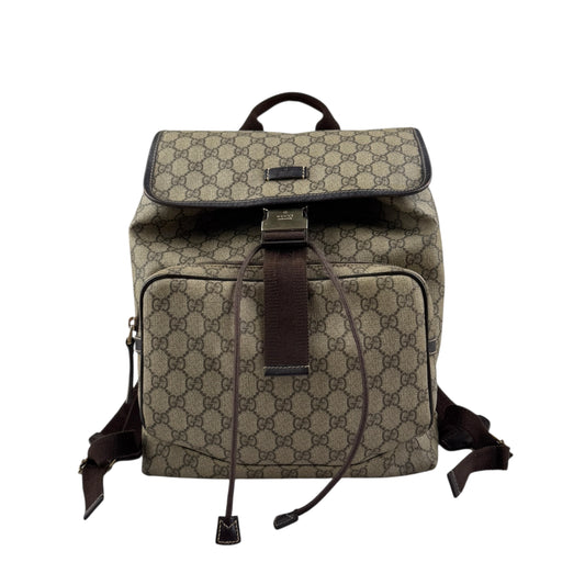 gucci-single-buckle-backpack-gg-supreme-canvas-brown