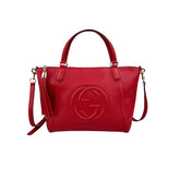 Gucci Soho Top Handle red leather handbag front view