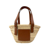 Loewe leather-trimmed basket tote