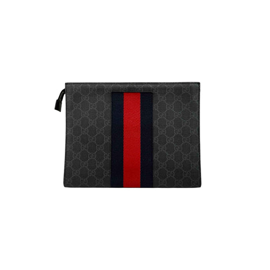 Gucci GG Supreme Web Zipped Pouch