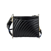 Chloe Black Quilted Leather Metal Roy Shoulder Bag