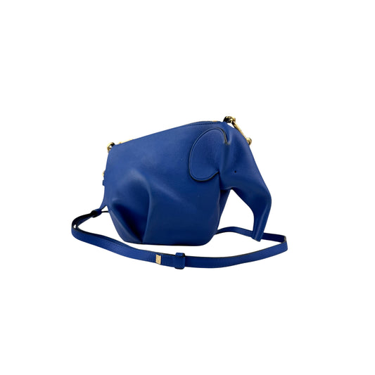 Loewe Animals Blue Leather Elephant Shoulder Bag