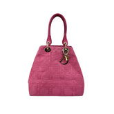 Dior Pink Fabric Bag With Leather Handle