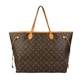 Louis Vuitton Neverfull GM Tote Brown Canvas Coated Monogram
