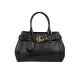 Gucci Black Leather GG Running Large Tote Bag