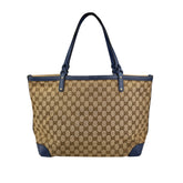 Gucci Beige/Blue GG Canvas Craft Original Tote Bag