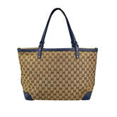 Gucci Beige/Blue GG Canvas Craft Original Tote Bag