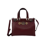 Gucci Burgundy Grainy Leather Zumi Tote Bag
