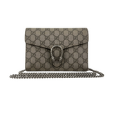 Gucci Beige/Red GG Supreme Canvas and Leather Dionysus Wallet on Chain