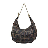 Fendi Multicolor Zucca Jacquard Fabric Chef Chain Link Hobo