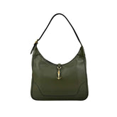Hermès Trim Green Buffalo Leather Shoulder Bag