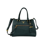 Prada Smeraldo Vitello Phenix Leather Tote Bag