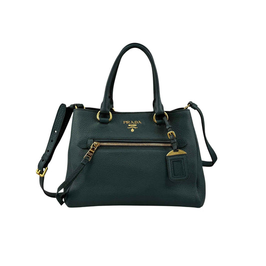 Prada Smeraldo Vitello Phenix Leather Tote Bag