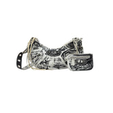 Balenciaga Graffiti Le Cagole XS White Leather Shoulder Bag