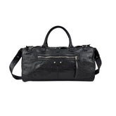 Balenciaga Black Lambskin Leather Squash M Duffle Bag