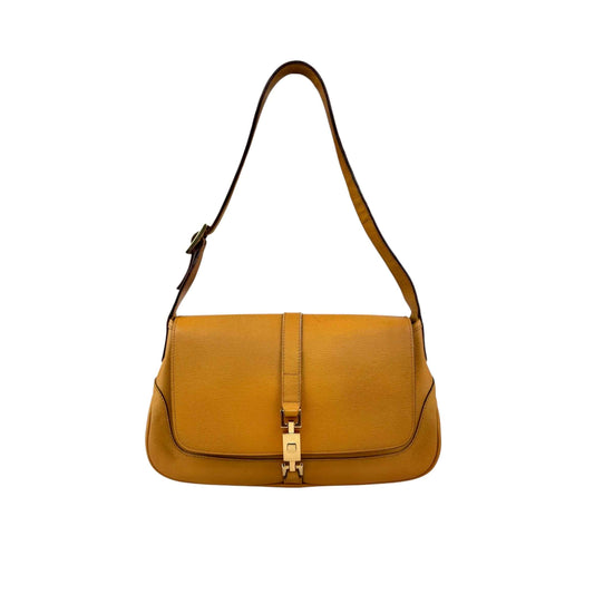 Gucci Jackie Caramel Tan Brown Leather Hobo Shoulder Bag