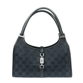 Gucci Jackie Vintage black cloth handbag front view