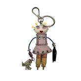 Prada Cheer Robot Keychain In Light Pink